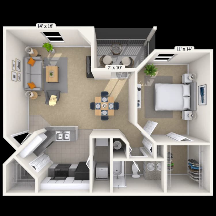 Floorplan image of unit 232316