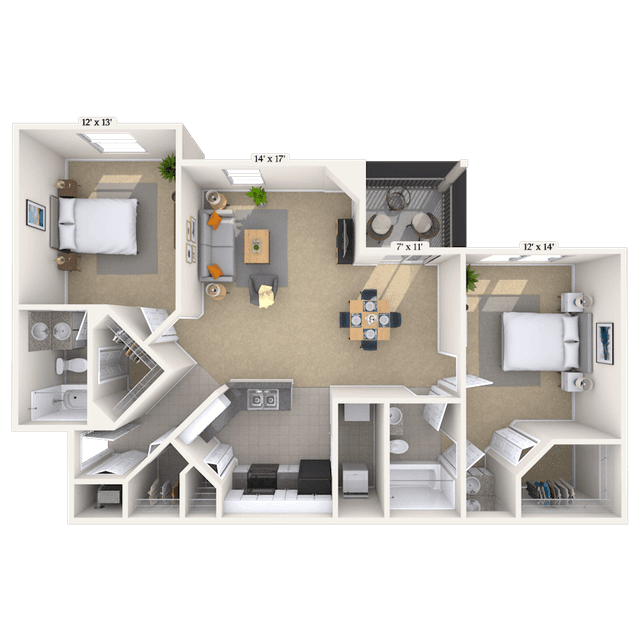 Floorplan image of unit 111126