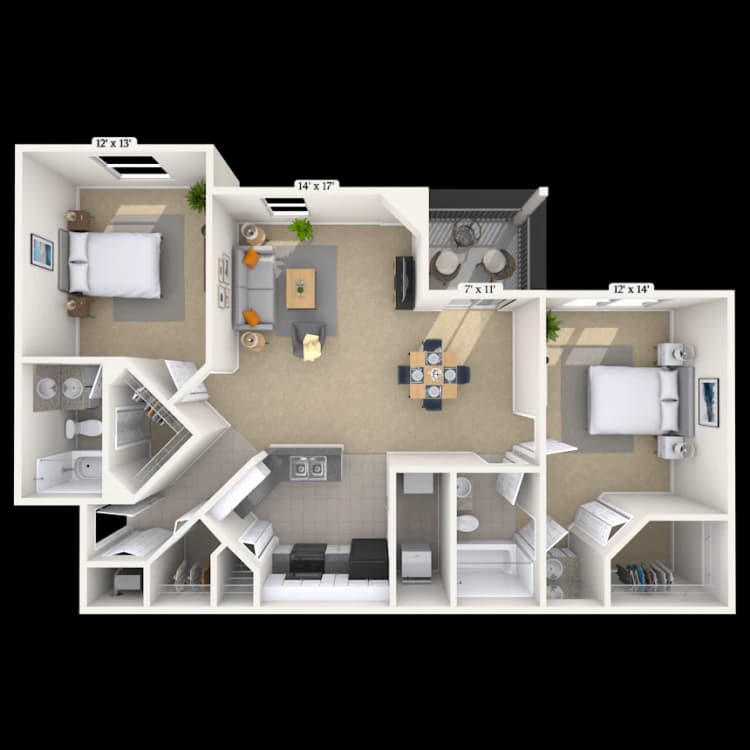 Floorplan image of unit 242413