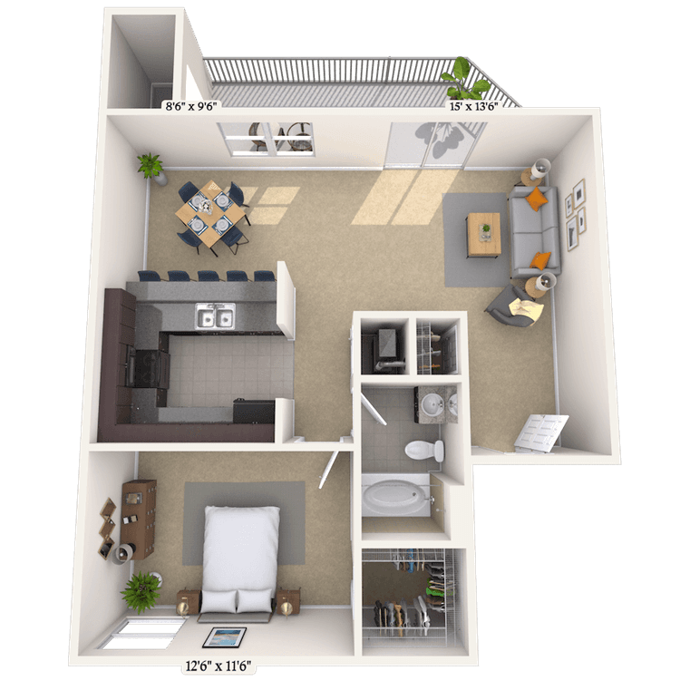 Floorplan image of unit 222203