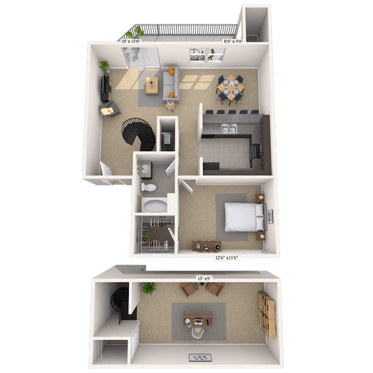 Floorplan image of unit 121206