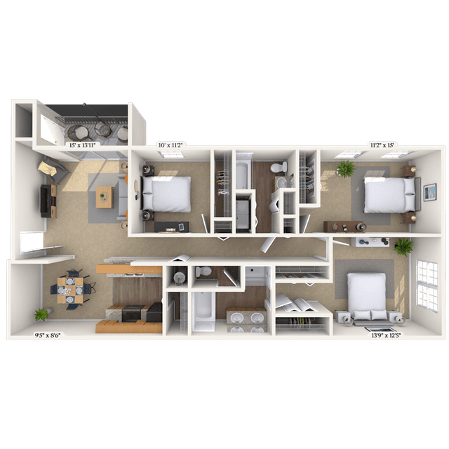 Floorplan image of unit 01140713