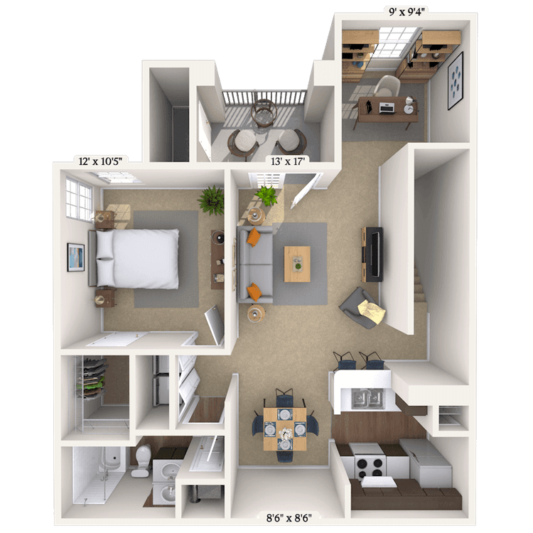 Floorplan image of unit 011402