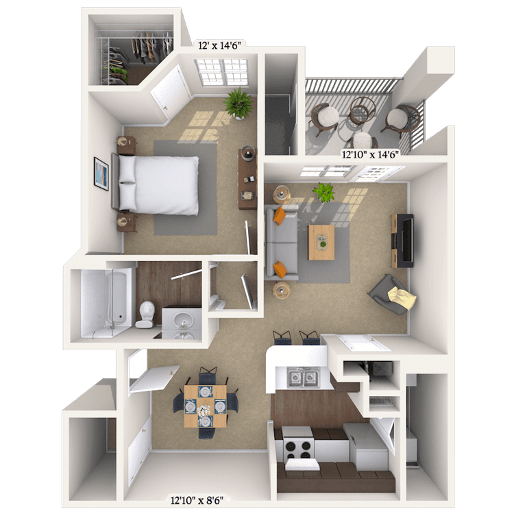 Floorplan image of unit 011815