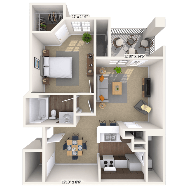 Floorplan image of unit 012014