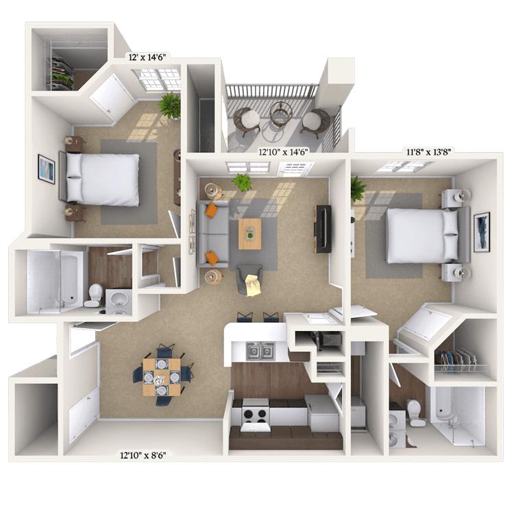 Floorplan image of unit 011204