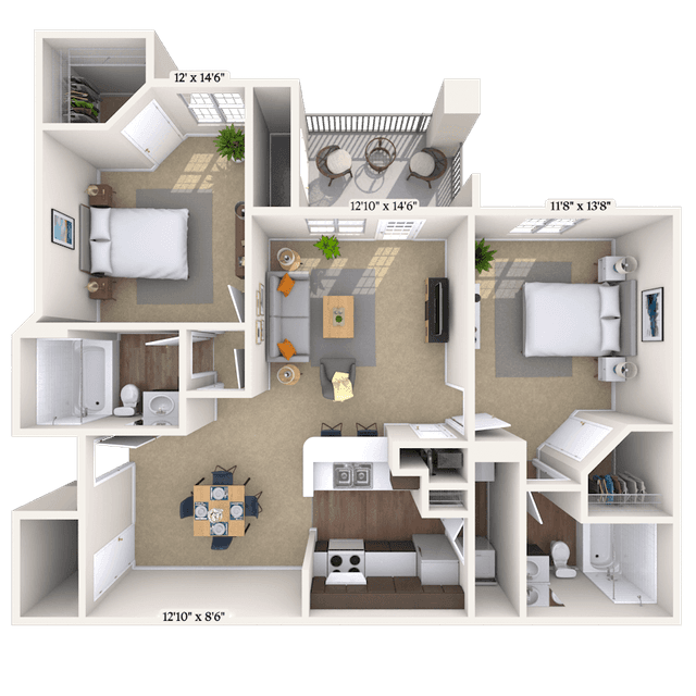 Floorplan image of unit 012305