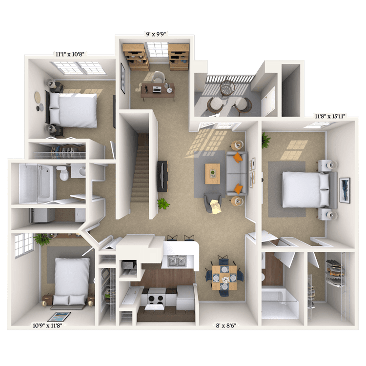 Floorplan image of unit 011220