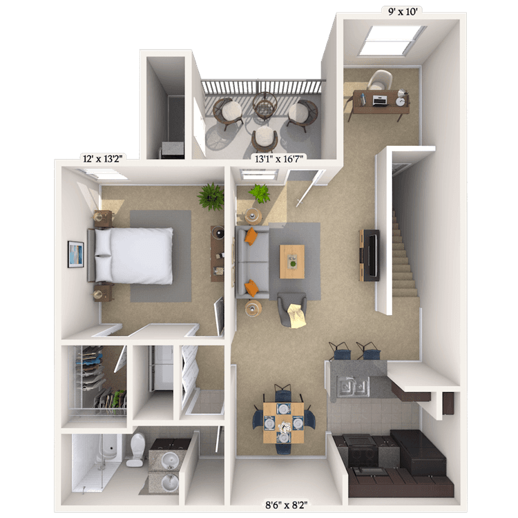 Floorplan image of unit 012425