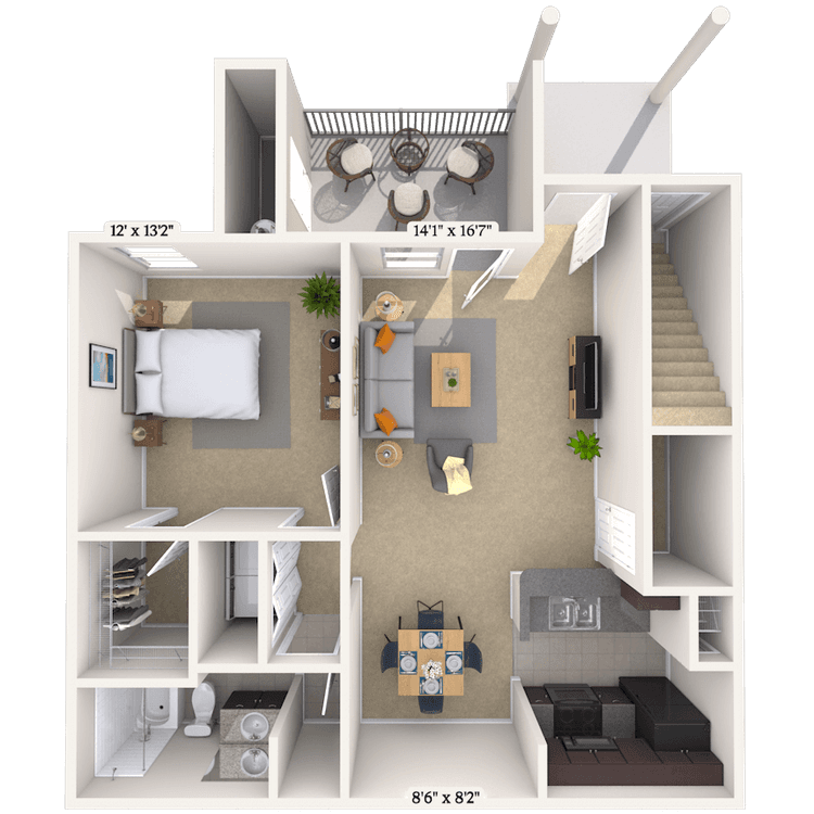 Floorplan image of unit 014504