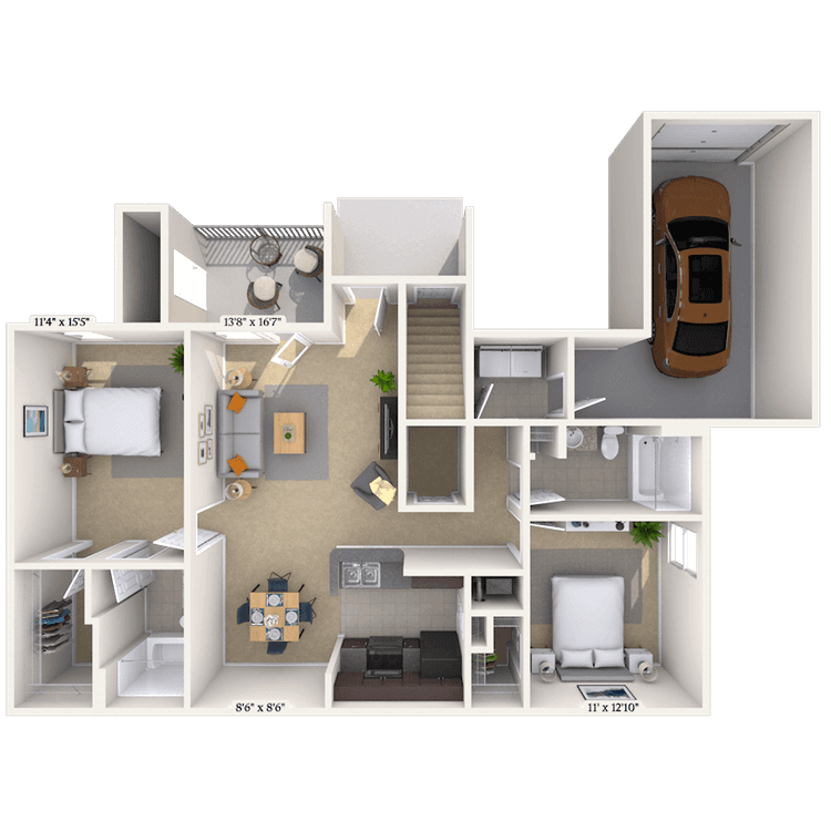 Floorplan image of unit 012804