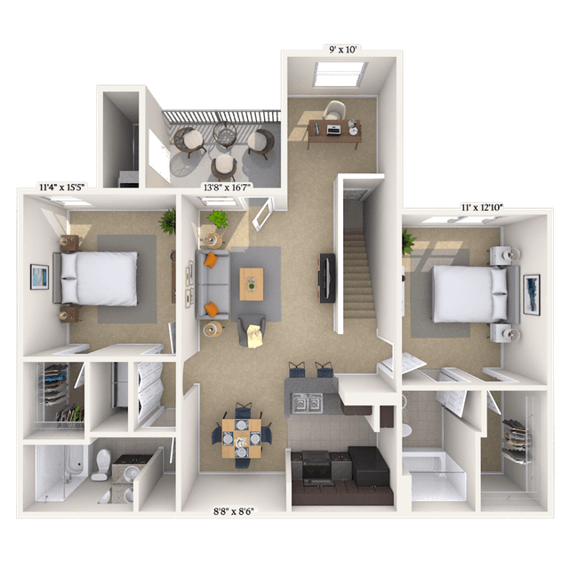 Floorplan image of unit 012926