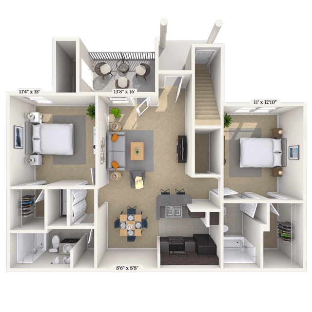 Floorplan image of unit 014312