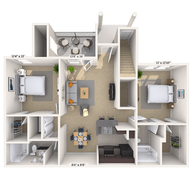 Floorplan image of unit 014409