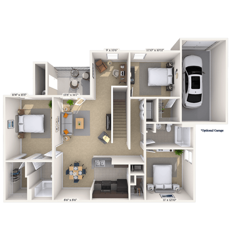 Floorplan image of unit 011735