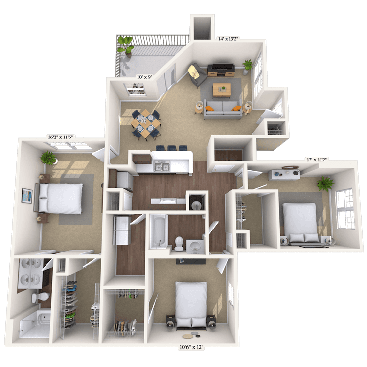 Floorplan image of unit 0112-201