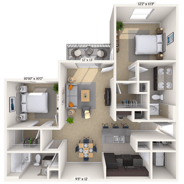 Floorplan image of unit 044311
