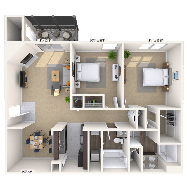 Floorplan image of unit 010307