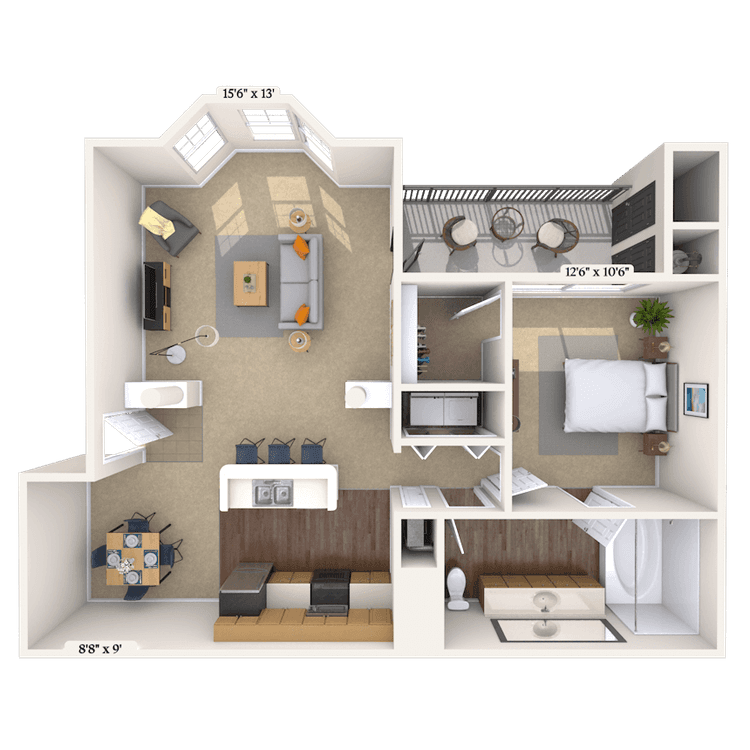 Floorplan image of unit 07723