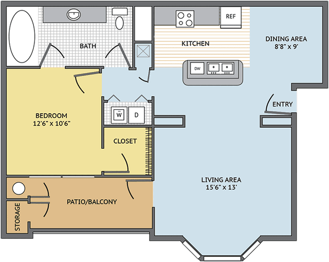 Floorplan image of unit 101033
