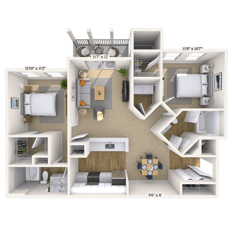 Floorplan image of unit 121224