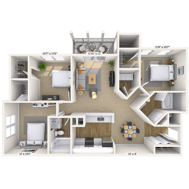 Floorplan image of unit 101033