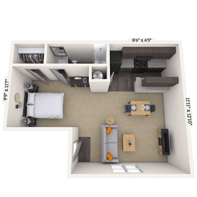 Floorplan image of unit 000208