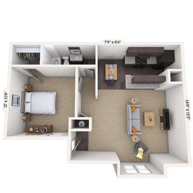 Floorplan image of unit 000802