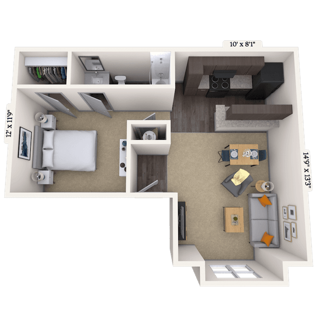 Floorplan image of unit 001210