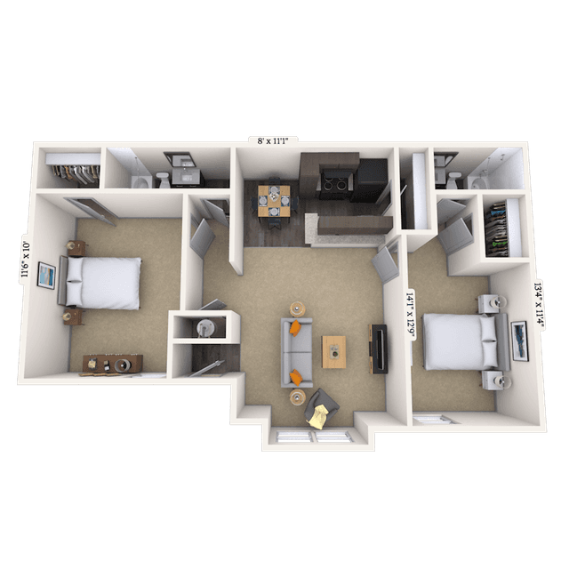 Floorplan image of unit 001511