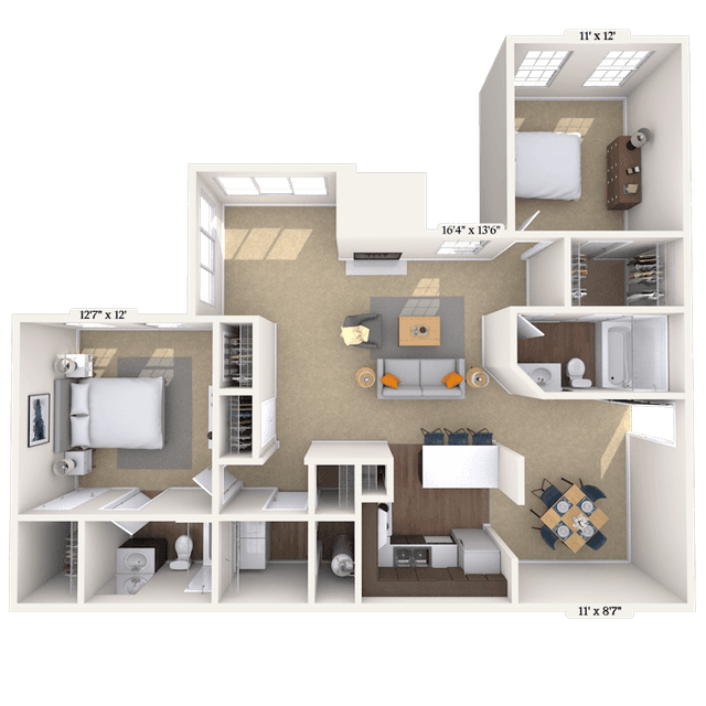 Floorplan image of unit 001704