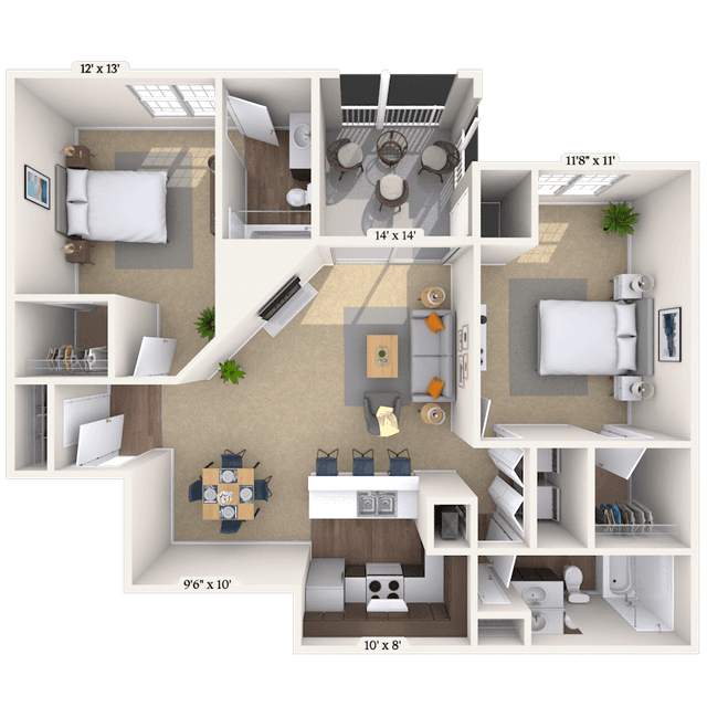 Floorplan image of unit 1111G