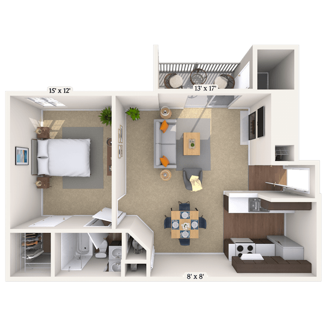 Floorplan image of unit 044H