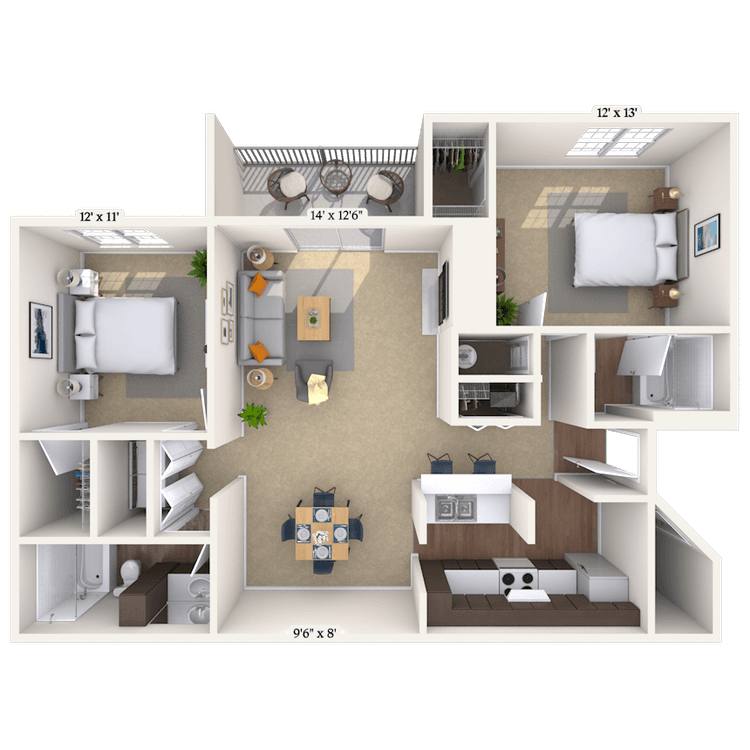 Floorplan image of unit 1919F