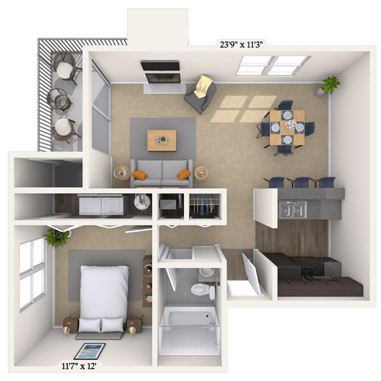 Floorplan image of unit 1414H