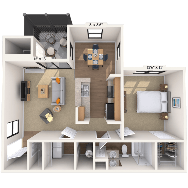 Floorplan image of unit 01803-A
