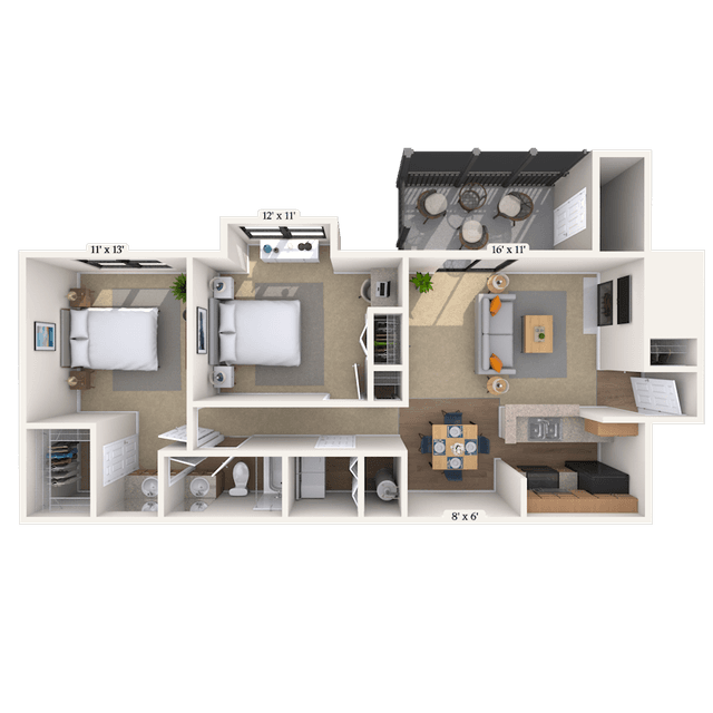 Floorplan image of unit 01803-H