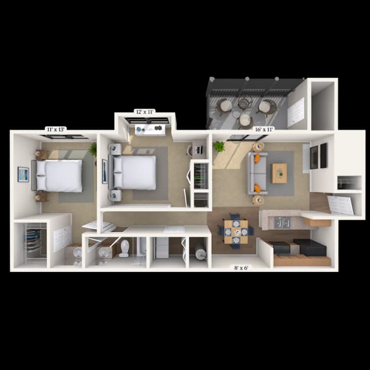 Floorplan image of unit 01806-K