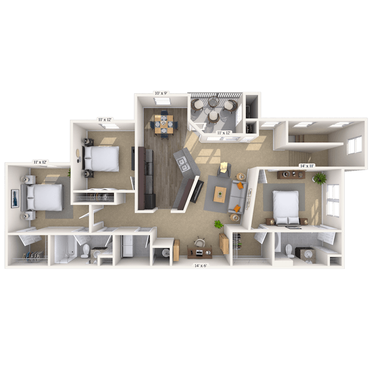 Floorplan image of unit 06603