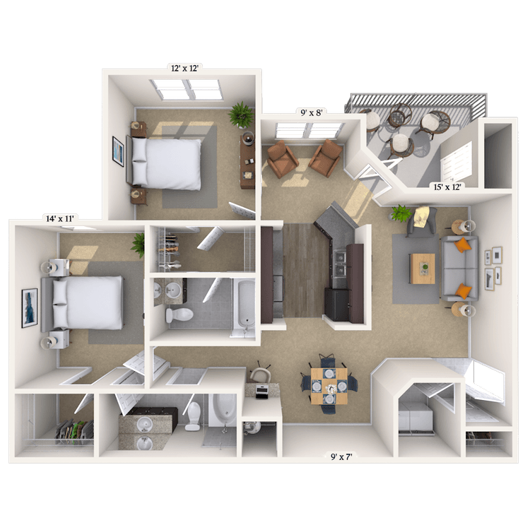 Floorplan image of unit 07720