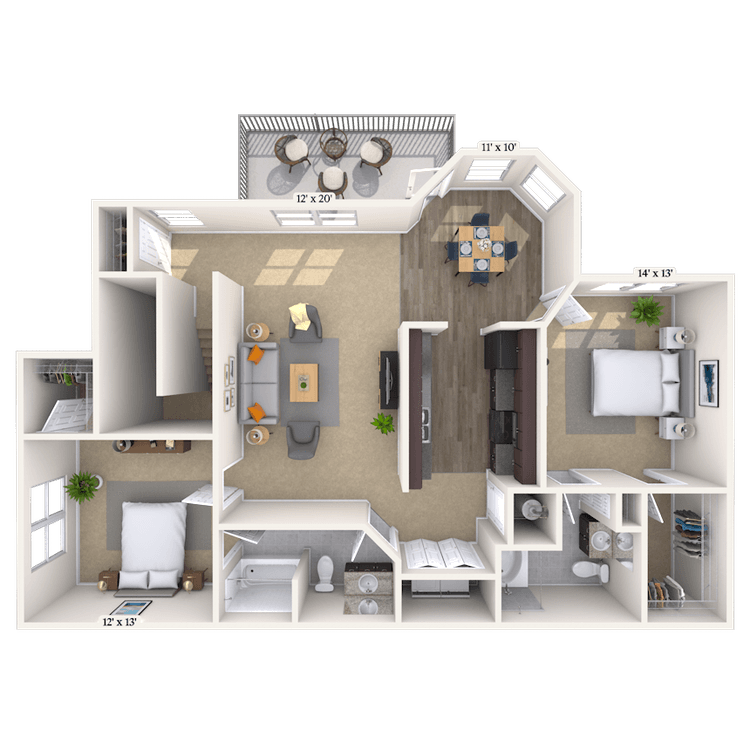 Floorplan image of unit 09915