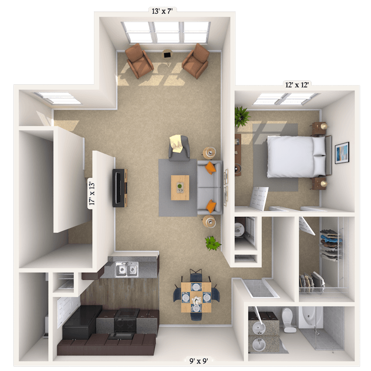 Floorplan image of unit 161605