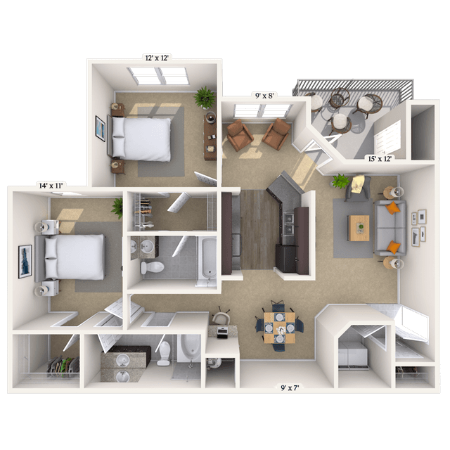 Floorplan image of unit 171702