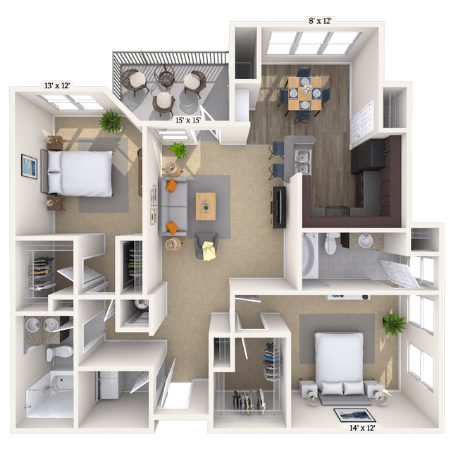 Floorplan image of unit 171711