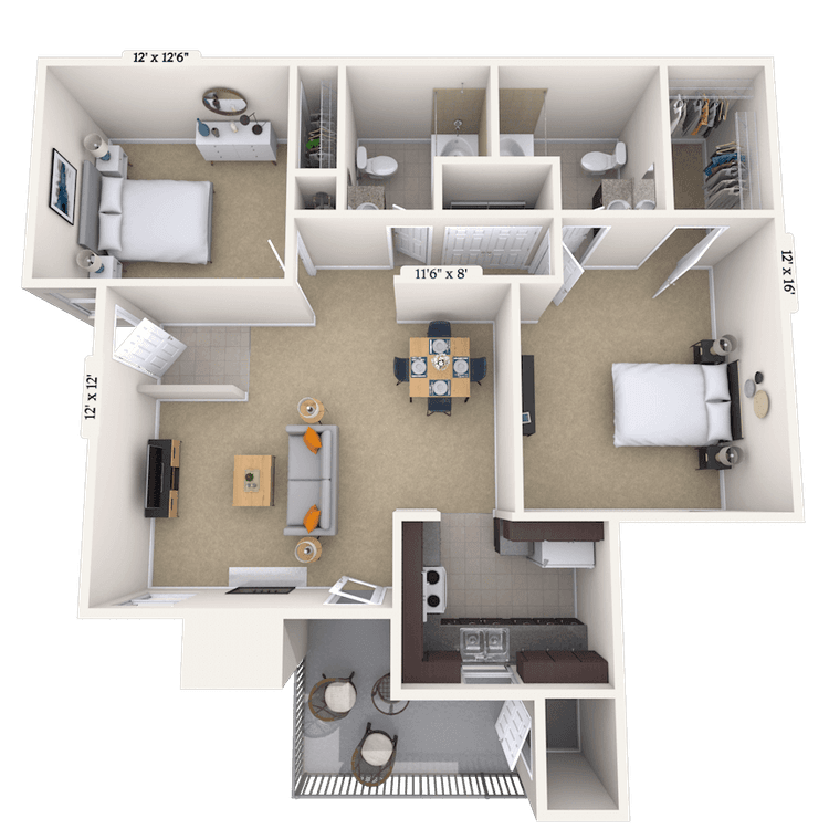 Floorplan image of unit I 101017