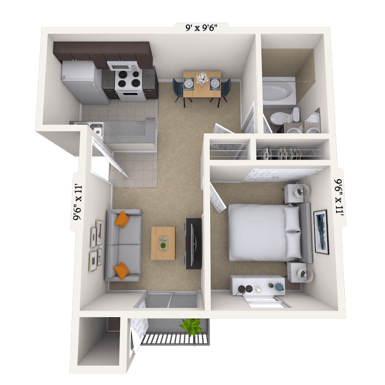 Floorplan image of unit 03305