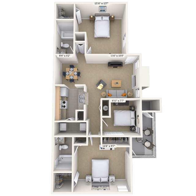 Floorplan image of unit 111103