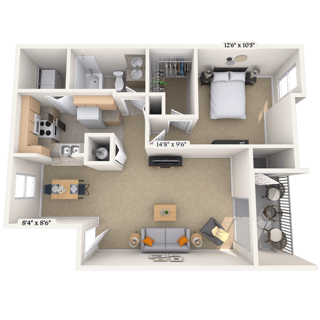 Floorplan image of unit 121201