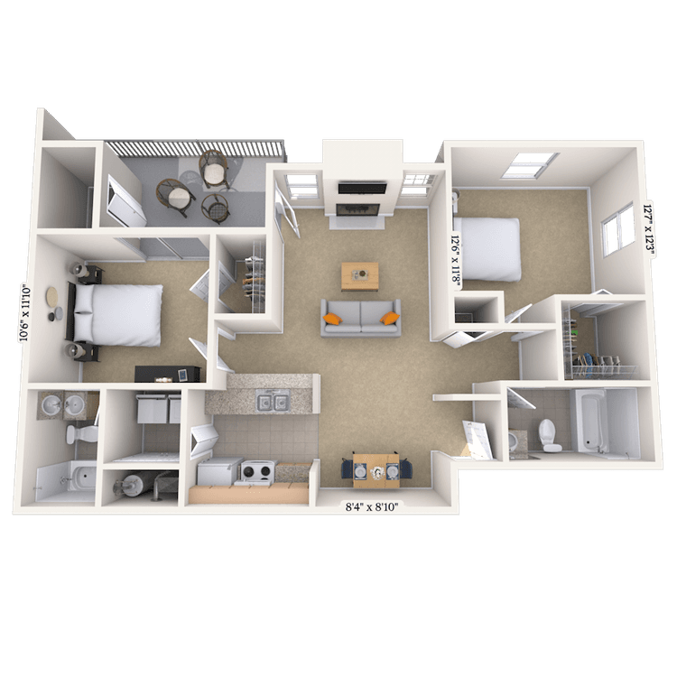 Floorplan image of unit 262602