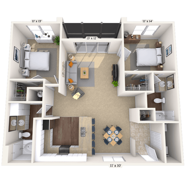 Floorplan image of unit 08104